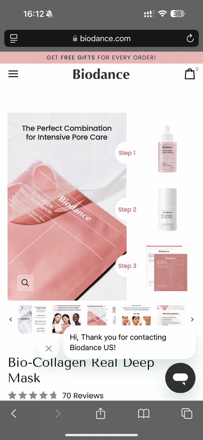 Bio-Collagen Real Deep Mask 4pa